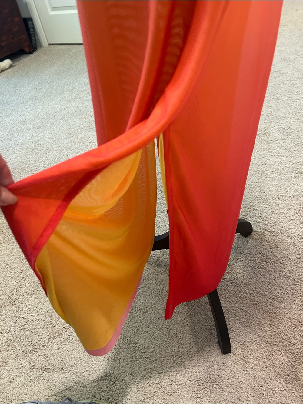 Caroline Constas size large Sleeveless Ombre Orange Maxi Dress - Picture 6 of 11